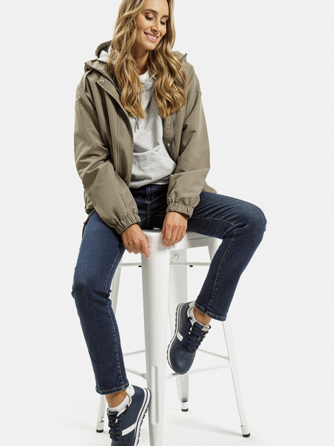 Kurtka wiatrówka damska z kapturem Cross Jeans 81274-002 S Khaki (8697319736250) - obraz 3