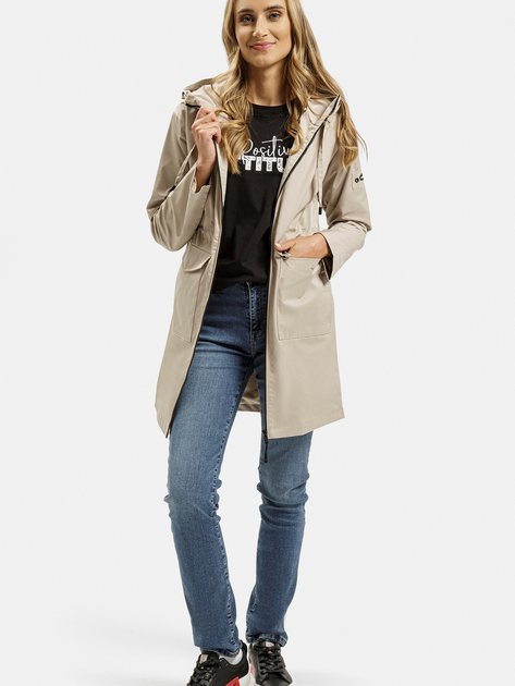 Kurtka parka damska wiosenna Cross Jeans 81275-033 S Ciemnobeżowa (8697319736304) - obraz 3