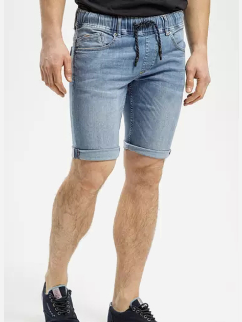 Шорти джинсові короткі чоловічі Cross Jeans A 533-012 36 Блакитні (8697319269017) - зображення 1