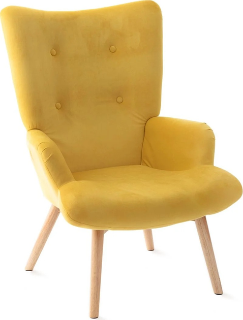 М'яке крісло Homla MOSS 70 x 95 см Yellow (5902869925829) - зображення 1