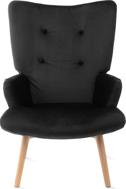 Fotel tapicerowany Homla MOSS 70 x 95 cm Black (5902869921364) - obraz 2