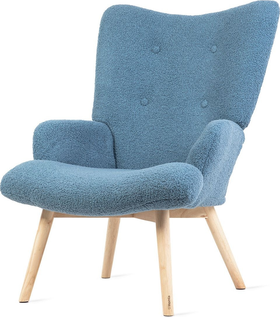 М'яке крісло Homla MOSS TEDDY BOUCLE 70 x 95 см Blue (5904183828541) - зображення 2