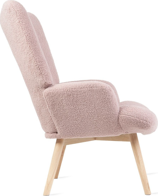 М'яке крісло Homla MOSS TEDDY BOUCLE 70 x 95 см Pink (5904183830605) - зображення 3
