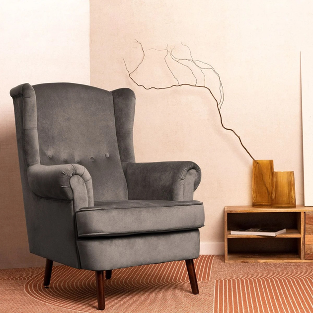 Fotel tapicerowany Homla FOSSBY 86 x 85 x 108 cm Grey (5904183844824) - obraz 6