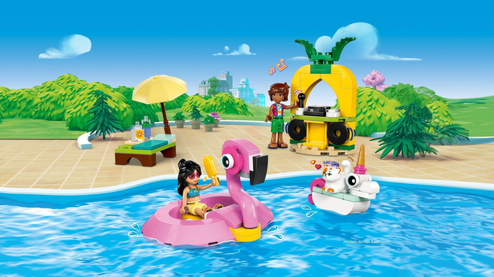 Zestaw klocków LEGO Friends Impreza na basenie z jednorożcem i flamingiem 99 elementów (42658)  - obraz 7