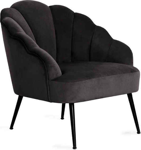 Fotel tapicerowany Homla ARIEL 65 x 71 x 76 cm Black (5904183851662) - obraz 1