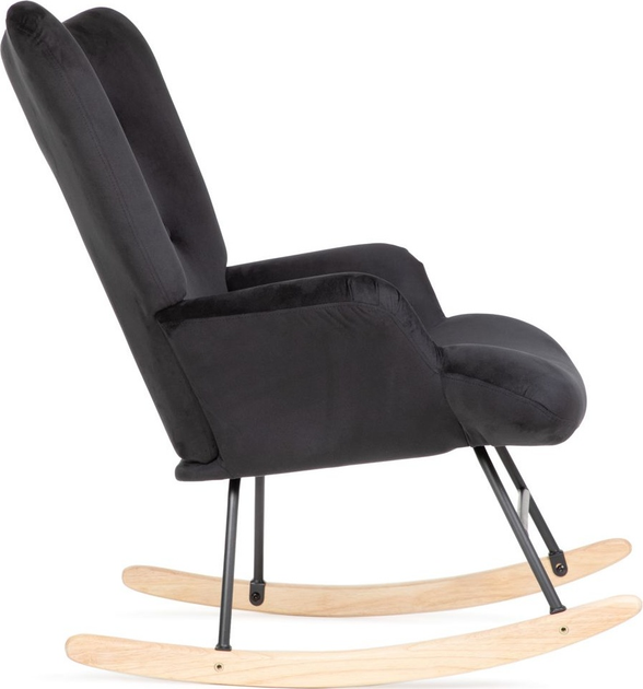 Крісло-гойдалка Homla MOSS 72 x 73 x 92 см Black (5904183856728) - зображення 3