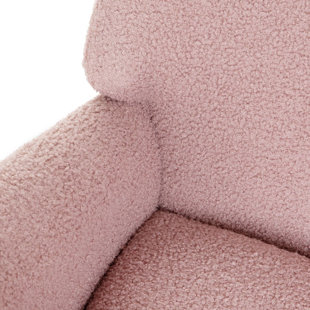 Крісло-гойдалка Homla LUNNIE TEDDY BOUCLÉ 67 x 78 x 92 cm Pink (5904183856759) - зображення 4
