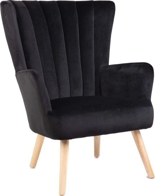 Fotel tapicerowany Homla MILLS 75 x 79 x 102 cm Black (5904183859569) - obraz 1