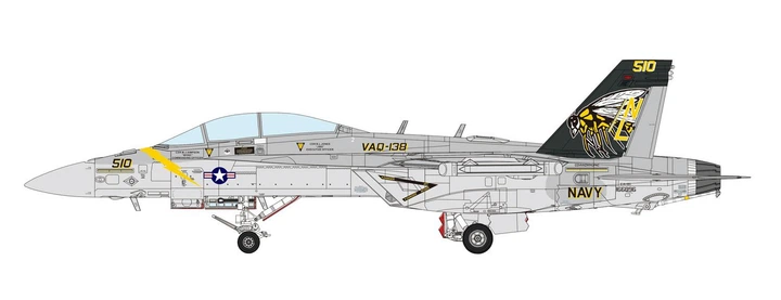 Збірна модель 1/48 Літак Boeing EA-18G Growler Electronic Attack Aircraft Yellow Jackets Meng LS-019 - изображение 11