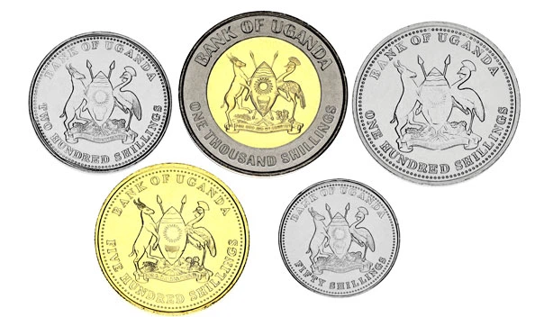 Набор монет Уганда набор из 5 монет 2012-2019 UNC 50, 100, 200, 500, 1000 шиллингов - изображение 2