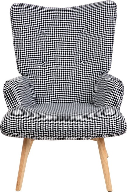 Fotel tapicerowany Homla MOSS 70 x 95 cm Black-White (5904183862361) - obraz 2