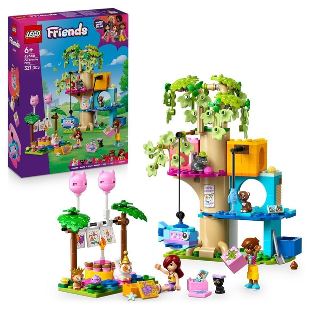 Конструктор LEGO Friends Вечірка з нагоди дня народження кота та будиночок на дереві 321 деталь (42666)  - зображення 2