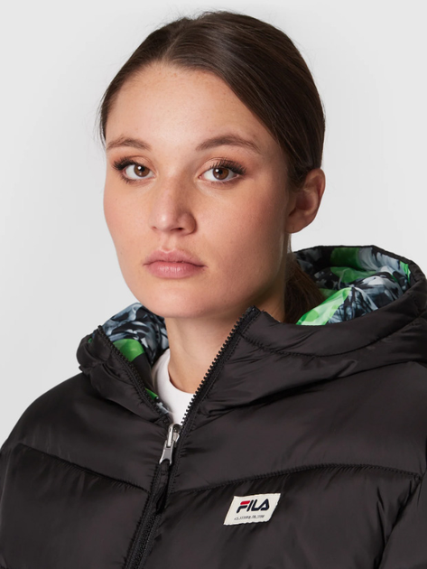 Куртка зимова жіноча Fila Titisee Reversible Oversized Puff Jacket FAW0243-80001 L Чорна (4064556333346) - зображення 7