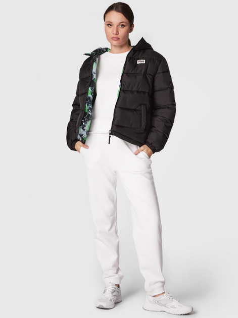 Куртка зимова жіноча Fila Titisee Reversible Oversized Puff Jacket FAW0243-80001 M Чорна (4064556333353) - зображення 5