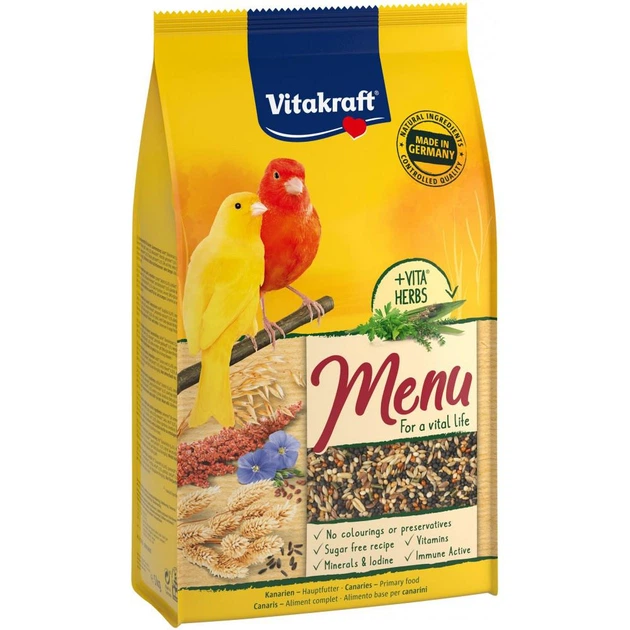 Корм для канарок Vitakraft «Premium Menu» 1 кг - Фото 2 Корм для канарок Vitakraft «Premium Menu» 1 кг - зображення 2