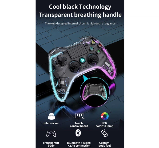 Геймпад джойстик Voltronic P-05 Wireless DualShock 4 for PS4/Switch/PC/IOS MFI/Adndroid HID - изображение 6