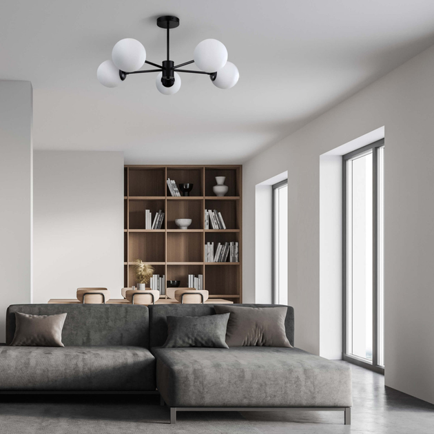 Підвісний світильник Light Prestige Series Roma 5 5 x E14 чорний (LP-1345/5P BK) - зображення 2
