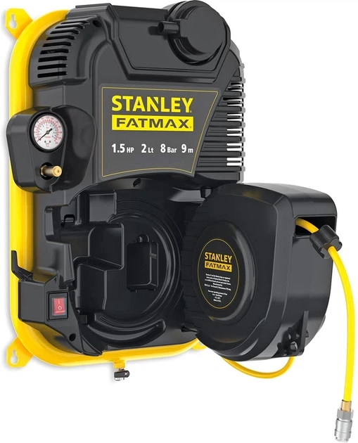 Компресор повітряний настінний Stanley Fatmax 1.1кВт, 160л/хв, 2л, 8 Бар FMXCMD152WE - зображення 3