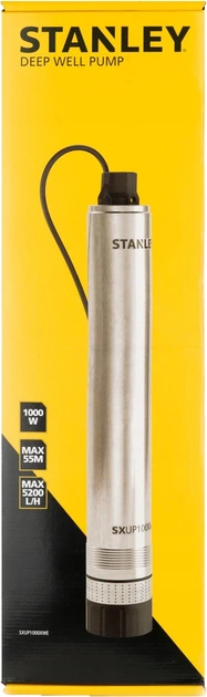 Свердловинний насос для чистої води Stanley 1 кВт, 5200 л/год SXUP1000XWE - Фото 6 Свердловинний насос для чистої води Stanley 1 кВт, 5200 л/год SXUP1000XWE - зображення 6