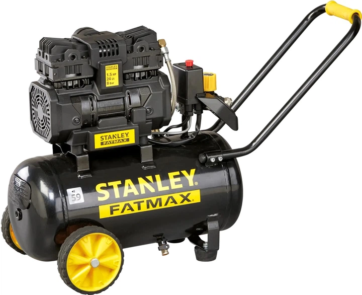 Компресор повітряний поршневий Stanley Fatmax 1.1кВт, 160л/хв, 24л, 8 Бар FMXCMS1524HE - Фото 1 Компресор повітряний поршневий Stanley Fatmax 1.1кВт, 160л/хв, 24л, 8 Бар FMXCMS1524HE - зображення 1