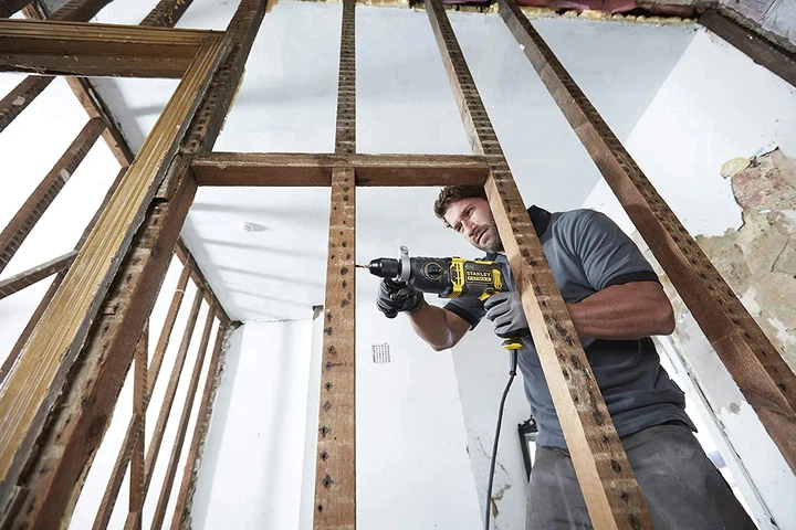 Дрель сетевая ударная Stanley FatMax 1100 Вт, 69 Нм, 3200 об/мин, 54400 уд/мин FMEH1100K - Фото 6 Дрель сетевая ударная Stanley FatMax 1100 Вт, 69 Нм, 3200 об/мин, 54400 уд/мин FMEH1100K - изображение 6