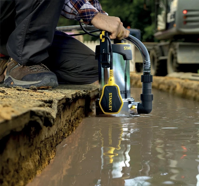 Дренажний насос для чистої води Stanley 0.75 кВт, 11000 л/год SXUP750XCE - Фото 4 Дренажний насос для чистої води Stanley 0.75 кВт, 11000 л/год SXUP750XCE - зображення 4
