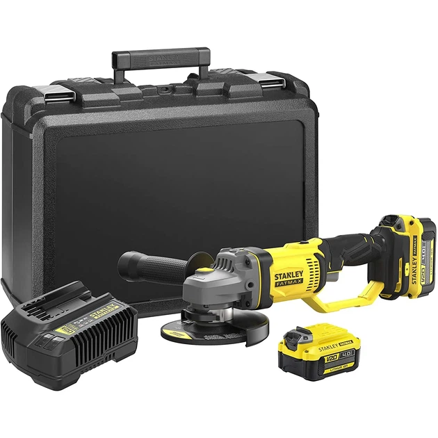 Угловая шлифовальная машина аккумуляторная Stanley FatMax Li-Ion Li-Ion 18В, 8500 об/мин, d=125 мм SFMCG400M2K - изображение 3
