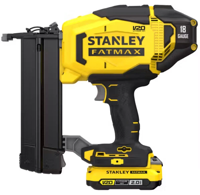Пистолет гвоздезабивной аккумуляторный бесщеточный Stanley FatMax V20 18В SFMCN618B - Фото 6 Пистолет гвоздезабивной аккумуляторный бесщеточный Stanley FatMax V20 18В SFMCN618B - изображение 6