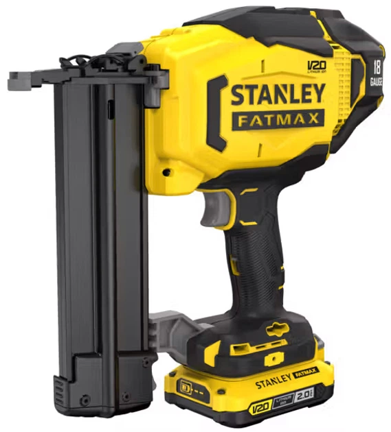 Пистолет гвоздезабивной аккумуляторный бесщеточный Stanley FatMax V20 18В SFMCN618B - Фото 7 Пистолет гвоздезабивной аккумуляторный бесщеточный Stanley FatMax V20 18В SFMCN618B - изображение 7