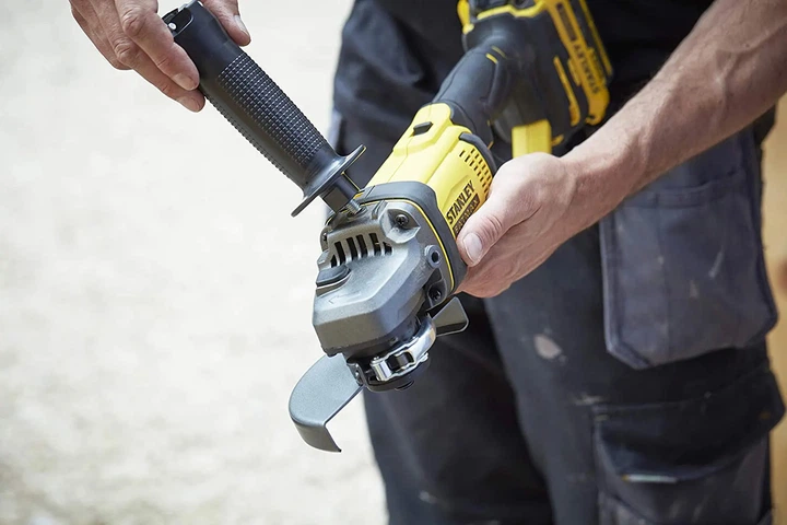Кутова шліфувальна машина Stanley FatMax Li-Ion 18В, 8500 об/хв, d=125 мм SFMCG400B - зображення 7