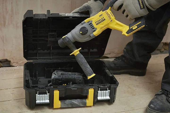 Перфоратор акумуляторний Stanley FatMax SDS-Plus, Li-Ion 18 В, 2.0 Дж, 5500 уд/хв, 1500 об/хв SFMCH900M22 - изображение 6