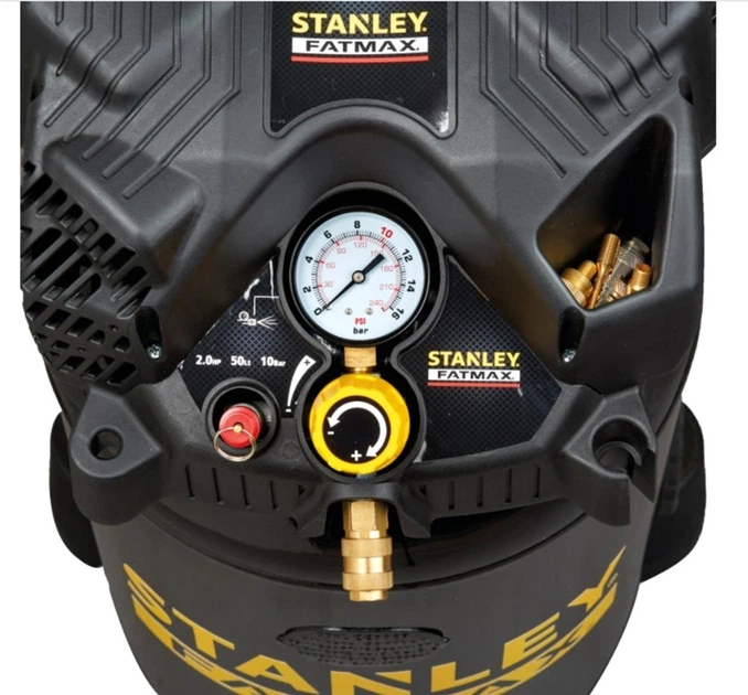 Компрессор воздушный поршневой Stanley Fatmax 1.1кВт, 180л/хв, 30л, 10 Бар FMXCM0001E - Фото 3 Компрессор воздушный поршневой Stanley Fatmax 1.1кВт, 180л/хв, 30л, 10 Бар FMXCM0001E - изображение 3