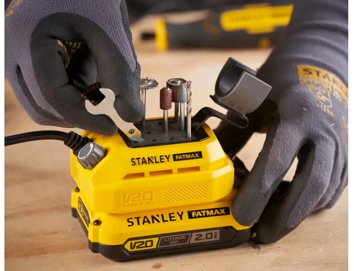 Мини-прямошлифовальная машина Stanley FatMax V20, 18В Li-lon, 34000 об/мин, цанга 3,175 мм (1/8") SFMCE030B - изображение 7