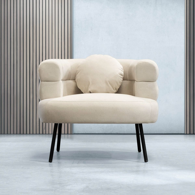 Fotel tapicerowany Homla SUAVE 87 x 80 x 72 cm Beige (5906496737794) - obraz 5