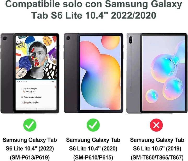 Чехол - клавиатура IVEOPPE для Samsung Galaxy Tab S6 Lite 10.4 дюйма - Фото 2 Чехол - клавиатура IVEOPPE для Samsung Galaxy Tab S6 Lite 10.4 дюйма - изображение 2