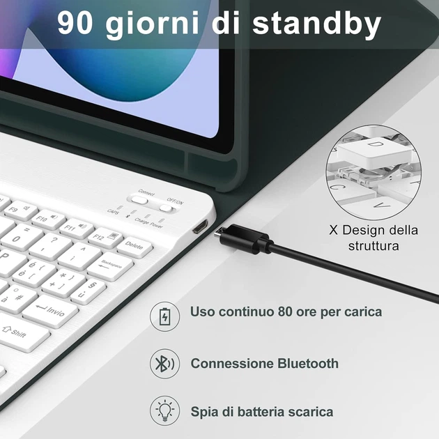 Чехол - клавиатура IVEOPPE для Samsung Galaxy Tab S6 Lite 10.4 дюйма - Фото 4 Чехол - клавиатура IVEOPPE для Samsung Galaxy Tab S6 Lite 10.4 дюйма - изображение 4