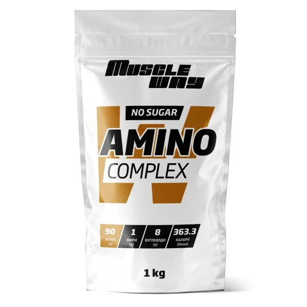 Амінокислотний комплекс MuscleWay AMINO COMPLEX на 40 порцій без цукру 1 кг Без смаку (14-125-am-mw-rs1) - Фото 1 Амінокислотний комплекс MuscleWay AMINO COMPLEX на 40 порцій без цукру 1 кг Без смаку (14-125-am-mw-rs1) - зображення 1