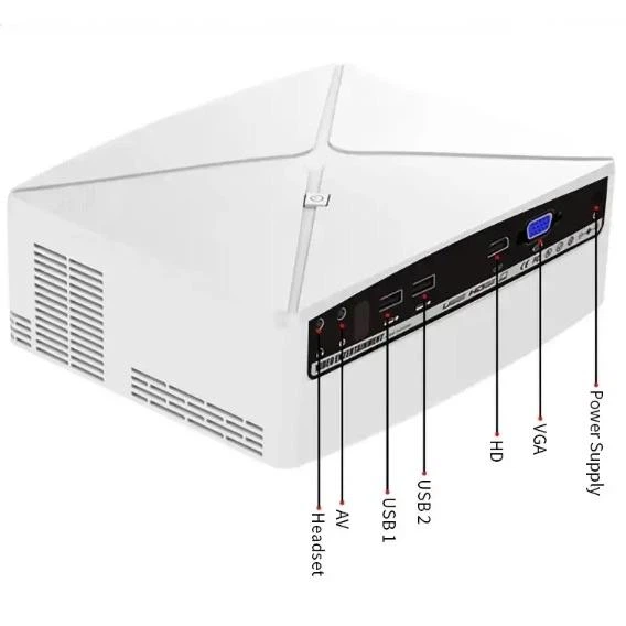 Проектор мультимедийный С80UP беспроводной с поддержкой Full HD с WiFi для дома с LED лампой Белый (127-14-14251) - изображение 3