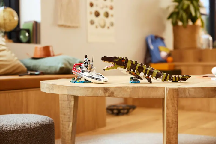 Zestaw klocków LEGO Jurassic World Misja na łodzi i model mozazaura, 858 el. 76974 (5702017824826) - obraz 4