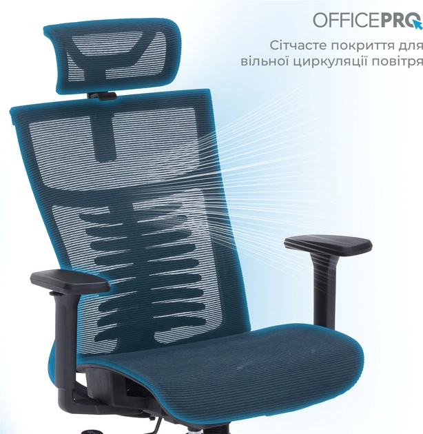 Крісло комп'ютерне офісне ергономічне OfficePro Balance OC620-B-B-B Black - Фото 14 Крісло комп'ютерне офісне ергономічне OfficePro Balance OC620-B-B-B Black - зображення 14