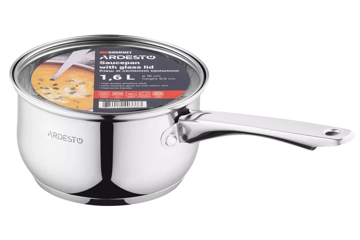 Ковшик с крышкой 16 см ARDESTO Gemini Gourmet Spoleto - изображение 3