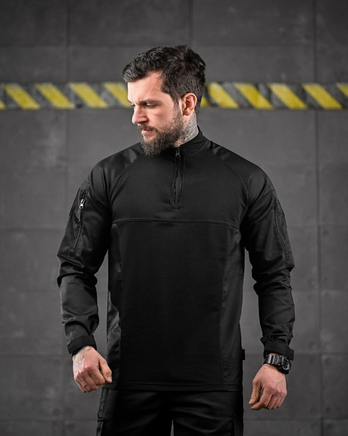 Тактический летний костюм Рип-стоп липучки под шевроны Combat Force Black S - изображение 7