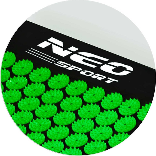 Mata do akupresury Neo Sport z kolcami ns 901 czarno-zielona (5903890616984) - obraz 4
