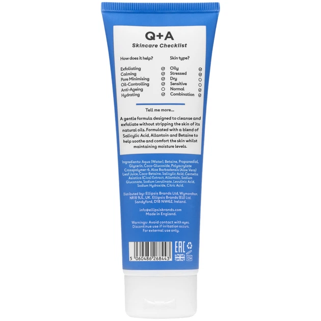 Очищувальний засіб Q+A Salicylic Acid Cleanser для обличчя з саліциловою кислотою 125 мл - изображение 2