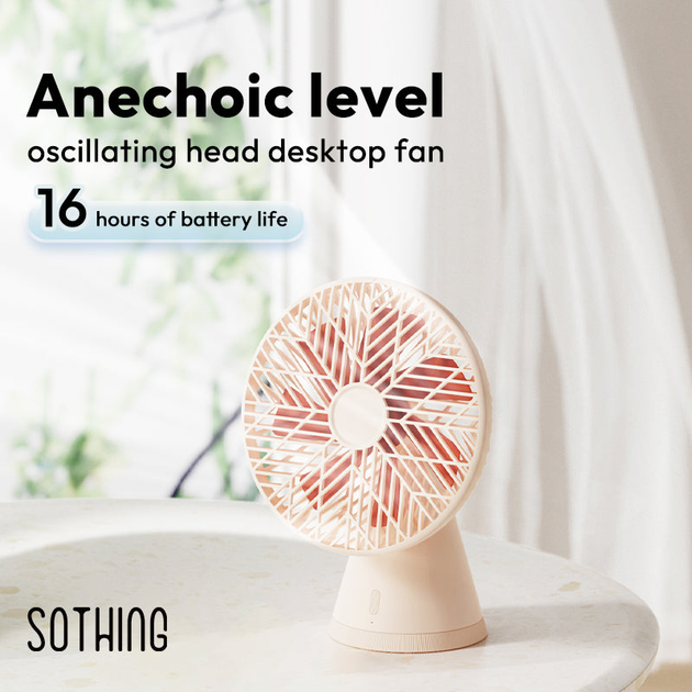 Вентилятор портативный Sothing Forest Desktop Fan Pro настольный на аккумуляторе 4000 мАч (DSHJ-S-2215) - изображение 2