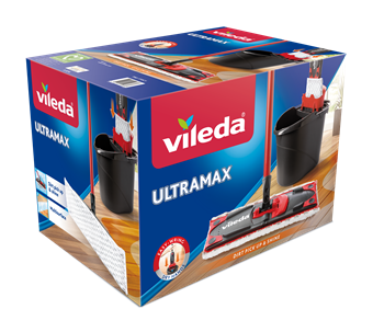 Набір для прибирання Vileda UltraMax (швабра і відро з віджимом) - Фото 2 Набір для прибирання Vileda UltraMax (швабра і відро з віджимом) - изображение 2