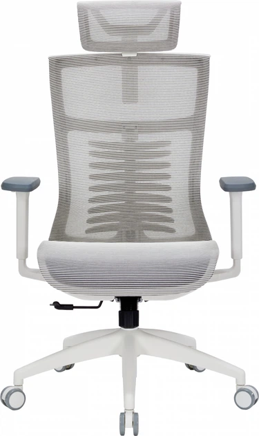 Кресло компьютерное офисное эргономичное Officepro Balance OC620-W-LG-LG White/Light Gray - Фото 2 Кресло компьютерное офисное эргономичное Officepro Balance OC620-W-LG-LG White/Light Gray - изображение 2