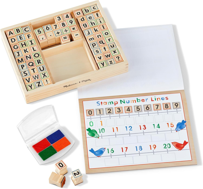 Набір для творчості Melissa & Doug 40118 Дерев'яні штампи 73 шт (0000772401180) - зображення 2