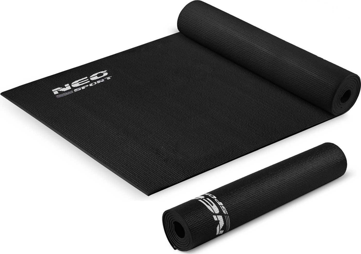 Mata do cwiczen Neo Sport 173 x 61 cm 192100 czarna (5903890606114) - obraz 2